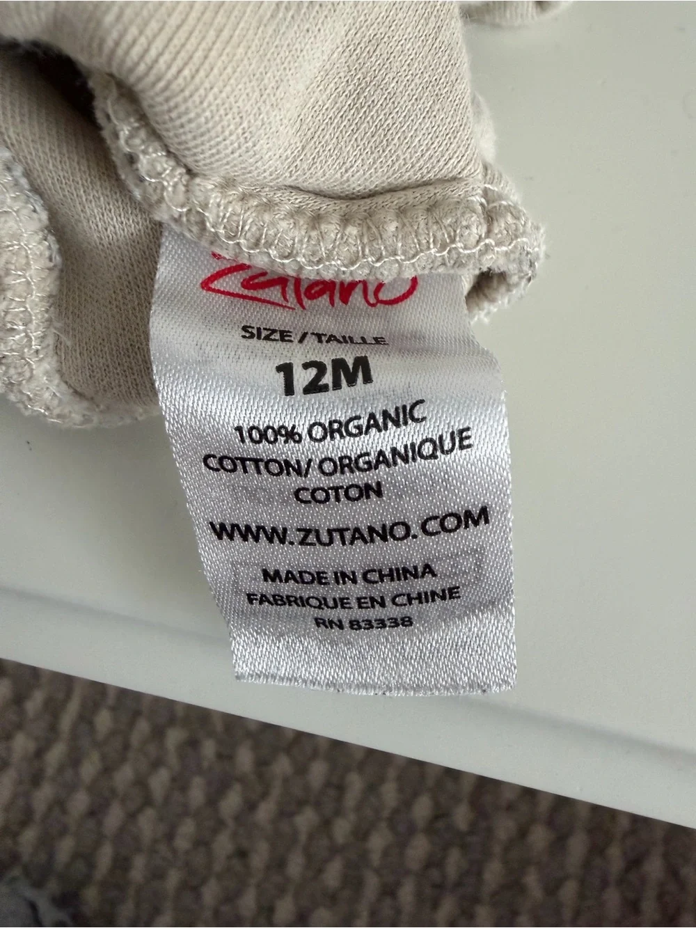 Zutano Organic Cotton Baby Booties Bundle (2 Pairs) 12 Months – Khaki & Gray